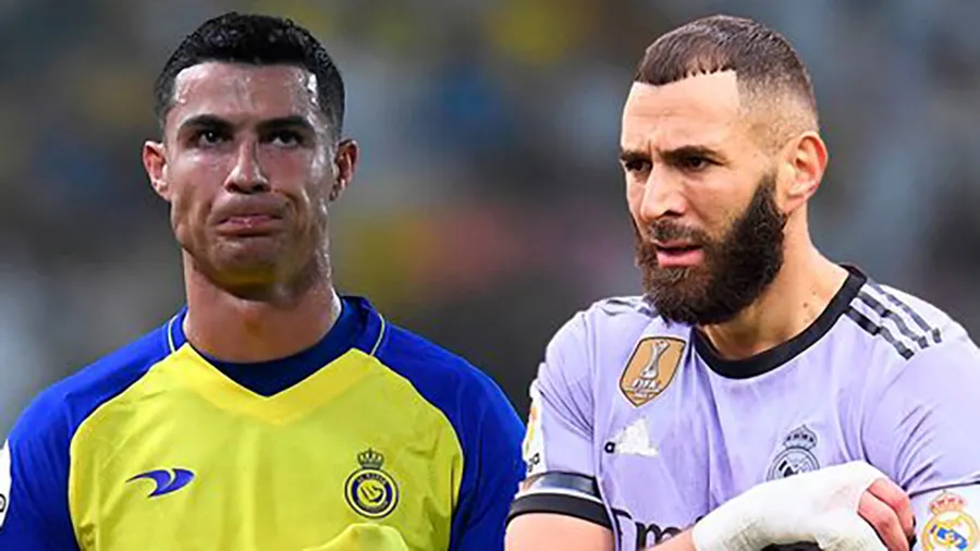 Benzema được một số fan xem là cầu thủ huyền thoại vĩ đại hơn Ronaldo tại Real Madrid. ẢNH: MIRROR