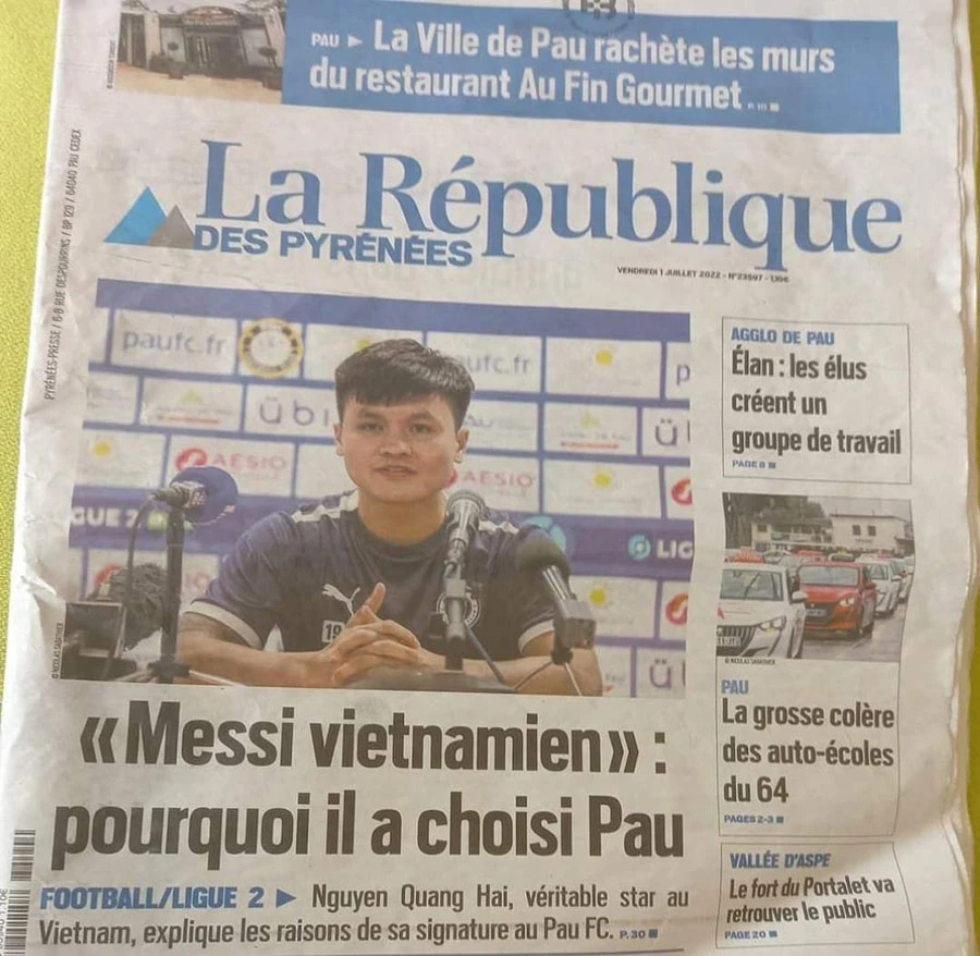 Quang Hải rời Pau FC.