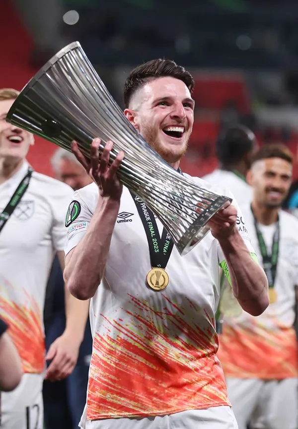 Rice vừa vô địch Europa Conference League cùng West Ham. ẢNH: GETTY