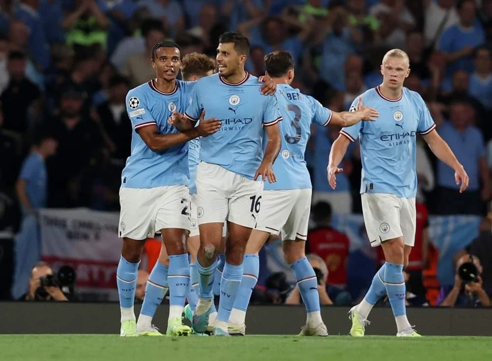 Bàn thắng của Rodri giúp Man City lên ngôi vô địch Champions League. Ảnh: Reuter