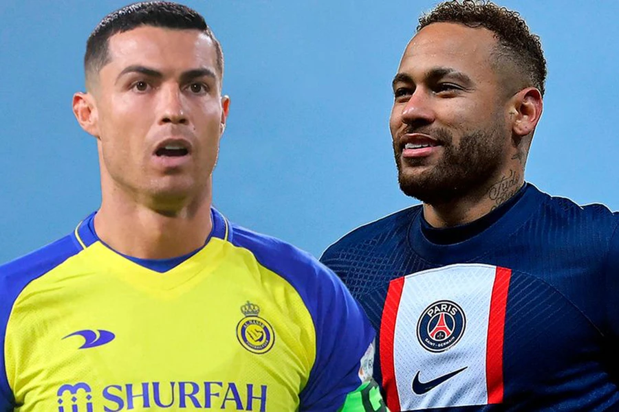 Neymar có thể nhận mức lương ngang bằng với Ronaldo nếu đến Saudi Arabia thi đấu. ẢNH: MIRROR