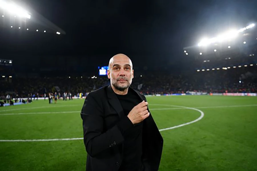 Pep Guardiola sẽ hết hợp đồng với Man City vào mùa hè năm 2025. ẢNH: GETTY