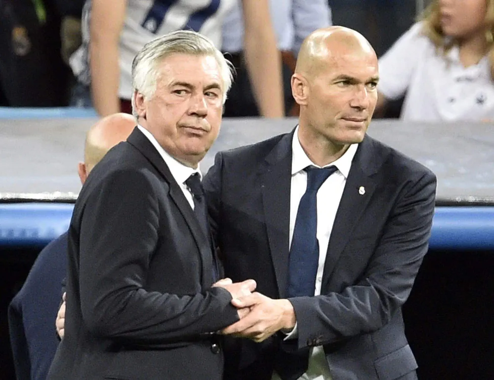 Ancelotti rời đi, Zidane sẽ trở lại dẫn dắt Real Madrid lần thứ ba? Ảnh: CGI