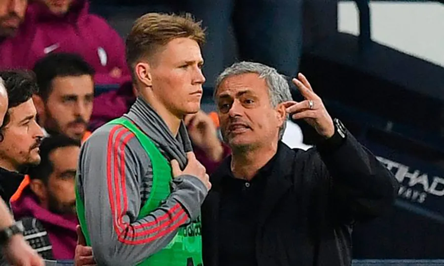 Chính Mourinho đã đưa McTominay từ đội trẻ lên đội 1 MU. ẢNH: GETTY