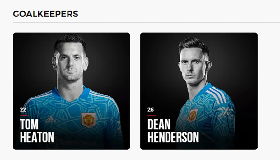 Tom Heaton và Dean Henderson là 2 thủ môn còn lại trong đội 1 MU. ẢNH: MIRROR