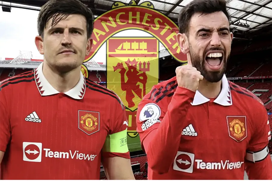 Bruno Fernandes thay thế Harry Maguire làm đội trưởng trong phần lớn các trận đấu của MU mùa trước. ẢNH: SUN SPORTS