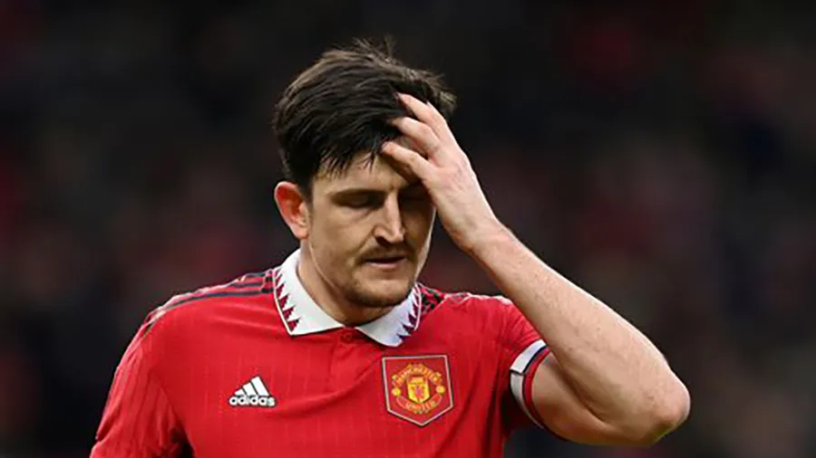 Harry Maguire gần như chắc chắn sẽ phải trao băng đội trưởng MU cho người khác. ẢNH: GETTY