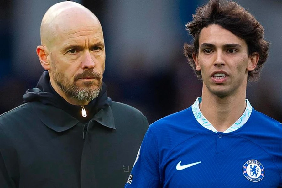 HLV Erik Ten Hag của MU được cho là quan tâm đến việc ký hợp đồng với Joao Felix. ẢNH: MIRROR