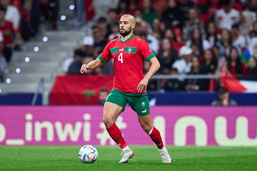 Amrabat chơi cực hay tại World Cup 2022. ẢNH: GETTY