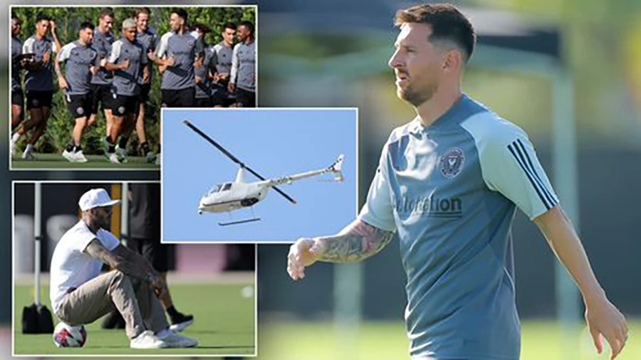 Messi đã có những buổi tập luyện đầu tiên tại Inter Miami. ẢNH: MIRROR