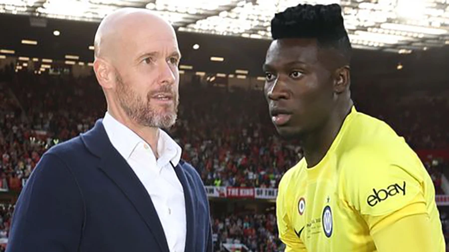 Onana tái hợp với ông thầy Ten Hag tại Old Trafford. ẢNH: MIRROR