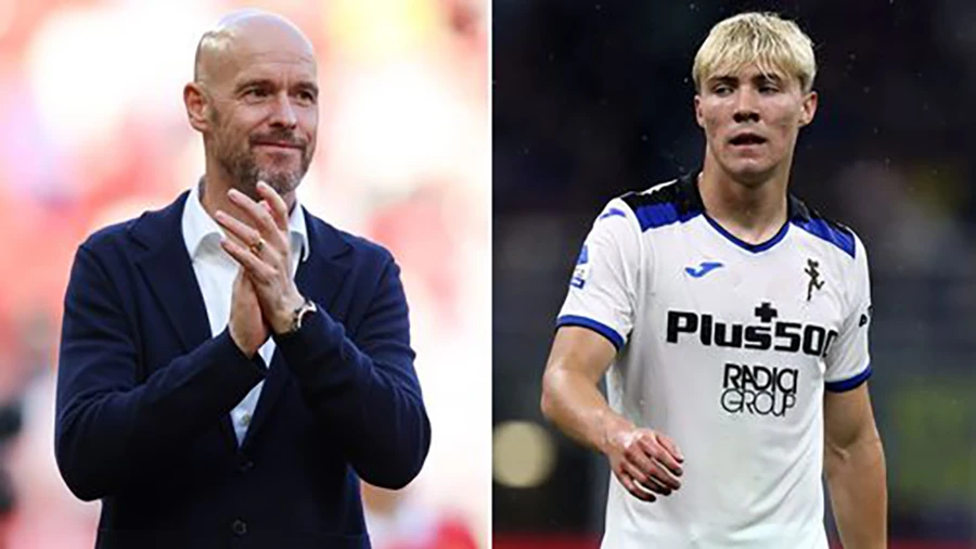 Ten Hag coi Hojlund là mục tiêu chuyển nhượng chính của MU, chứ không phải Harry Kane. ẢNH: MIRROR