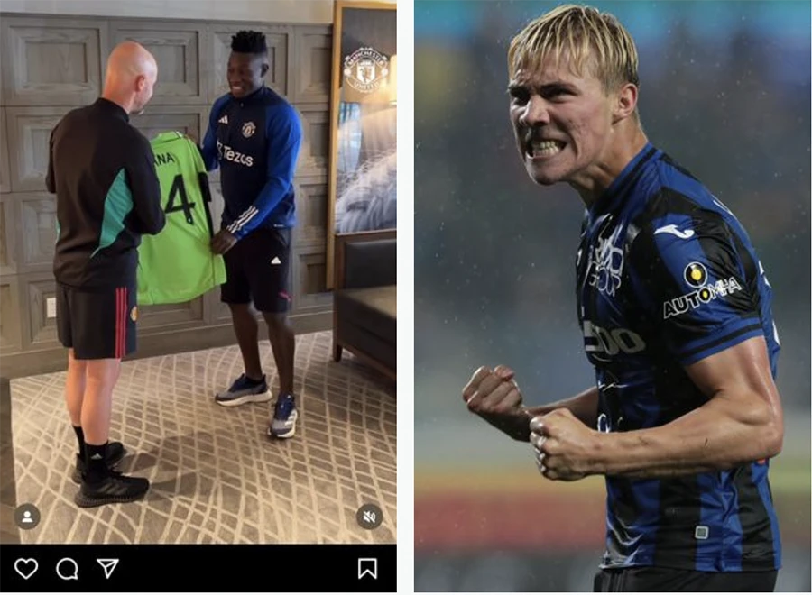 Hojlund "like" bài đăng của MU. ẢNH: MIRROR