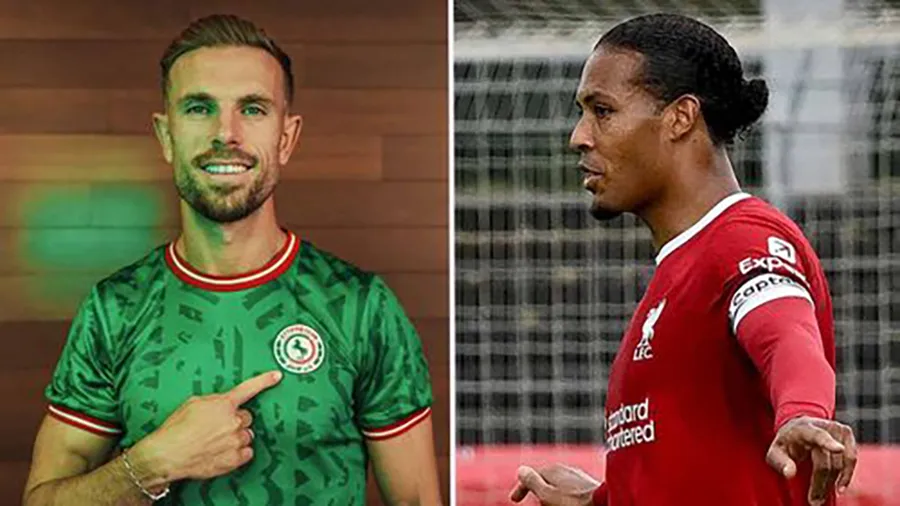 Van Dijk được chọn là tân đội trưởng Liverpool sau khi Henderson gia nhập Saudi Pro League. ẢNH: MIRROR