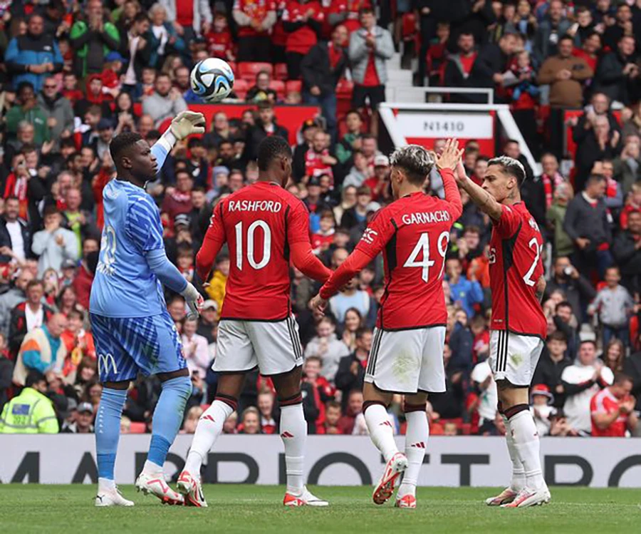 Antony, Rashford và Garnacho sẽ đá chính trong trận mở màn Premier League gặp Wolves. ẢNH: GETTY