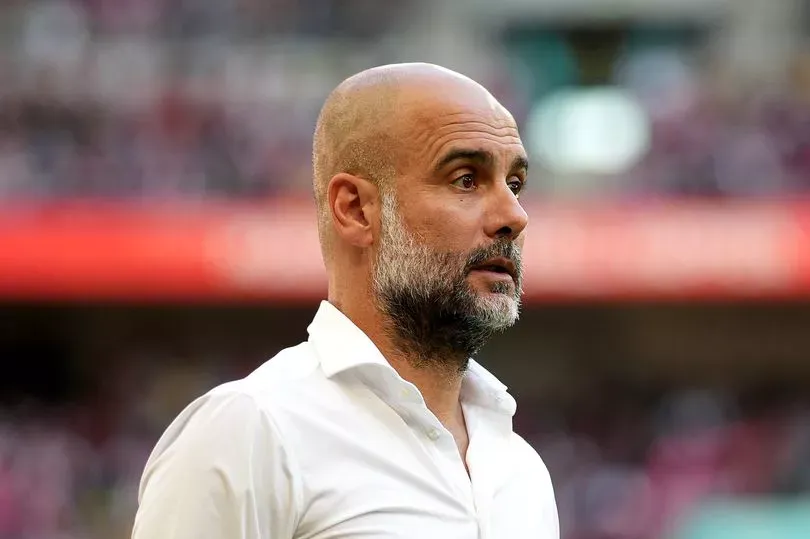Pep Guardiola tiếc nuối vì Man City thua ở phút cuối. ẢNH: GETTY