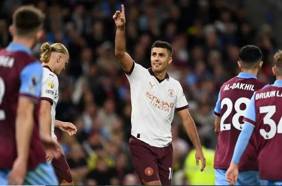 Rodri đang có phong độ cực cao trong màu áo Man City. Ảnh: Getty