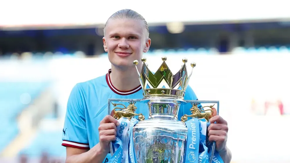 Haaland có mùa giải trong mơ cùng Man City khi giành được cú ăn ba lịch sử. ẢNH: GETTY Haaland có mùa giải trong mơ cùng Man City khi giành được cú ăn ba lịch sử. ẢNH: GETTY