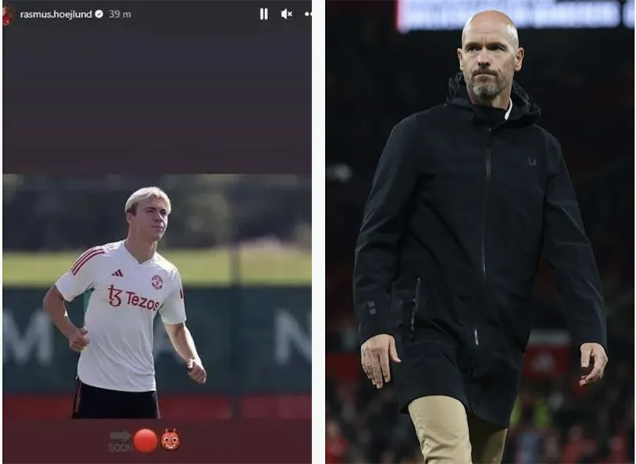 Hojlund cập nhật trạng thái trên mạng xã hội cho người hâm mộ MU an tâm, trong lúc Ten Hag rất cần sự phục vụ của anh. ẢNH: GETTY Hojlund cập nhật trạng thái trên mạng xã hội cho người hâm mộ MU an tâm, trong lúc Ten Hag rất cần sự phục vụ của anh. ẢNH: GETTY