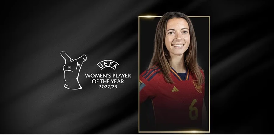 Aitana Bonmati là nữ cầu thủ xuất sắc nhất năm. ẢNH: UEFA