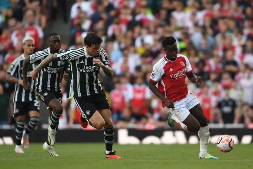 Arsenal đang sở hữu bộ đôi hành lang cánh là Saka và Martinelli đầy tốc độ. Ảnh: Getty Arsenal đang sở hữu bộ đôi hành lang cánh là Saka và Martinelli đầy tốc độ. Ảnh: Getty