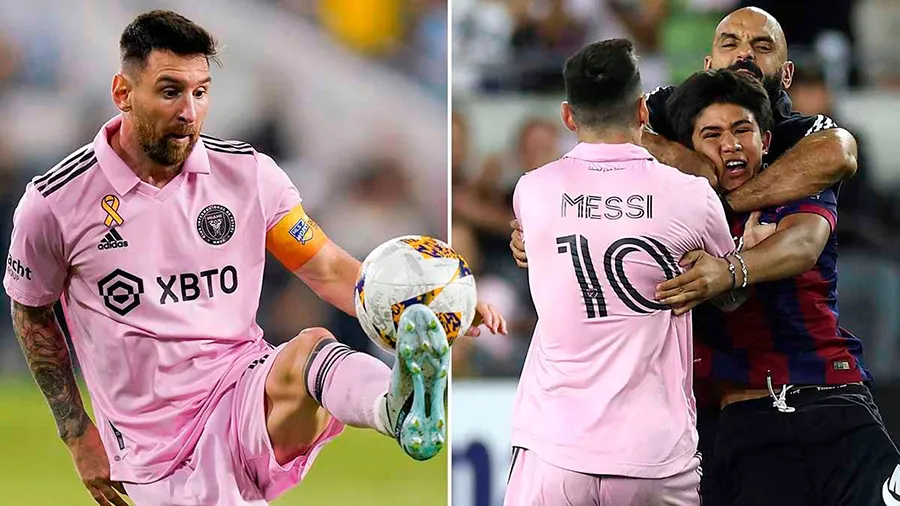 Messi được vệ sĩ bảo vệ "tận răng". ẢNH: MIRROR Messi được vệ sĩ bảo vệ "tận răng". ẢNH: MIRROR