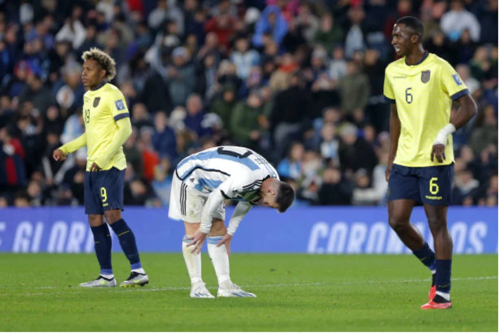 Argentina thi đấu bế tắc trước Ecuador. Ảnh: GETTY