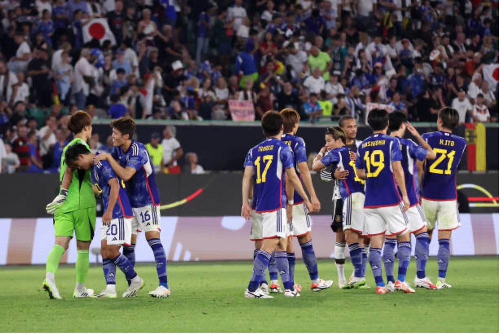 Nhật Bản vùi dập Cỗ xe tăng Đức ngay trên sân khách. Ảnh: GETTY