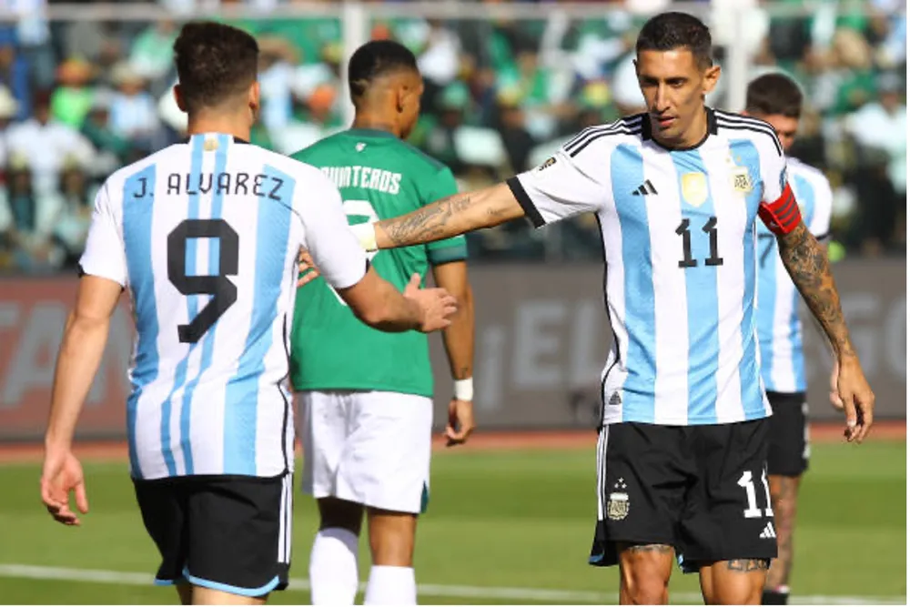 Vắng Messi, Di Maria trở thành đội trưởng của tuyển Argentina. Ảnh: GETTY Vắng Messi, Di Maria trở thành đội trưởng của tuyển Argentina. Ảnh: GETTY
