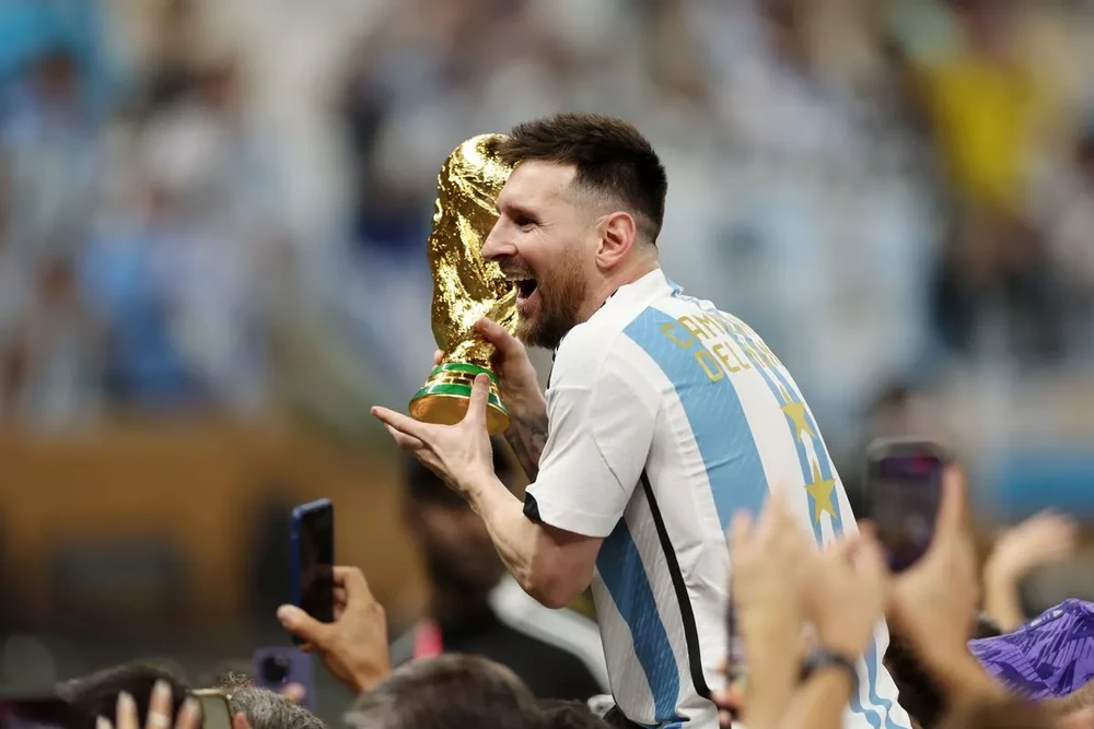 Bao giờ tuyển Trung Quốc vô địch World Cup nhưng những gì Lionel Messi làm được cùng Argentina tại World Cup 2022? ẢNH: GETTY world-cup-lionel-messi.jpg