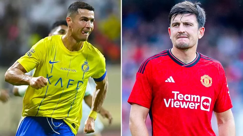 Ronaldo bị đổ lỗi trong sự sa sút phong độ của Maguire. ẢNH: MIRROR ronaldo-maguire.jpg