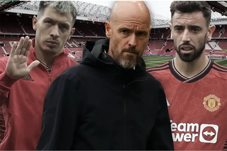 Ten Hag phải giải quyết vấn đề khó khăn ở phòng thay đồ MU. ẢNH: SUN SPORTS MU-PHONG-THAY-DO.png