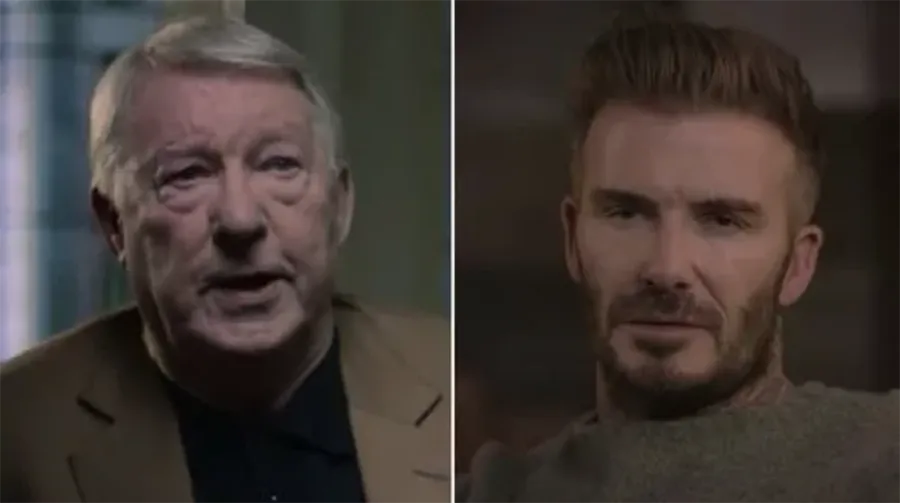 Sir Alex Ferguson và Beckham trong trailer phim tư liệu của Netflix. ẢNH: NETFLIX sir-alex-ferguson, sir alex ferguson,