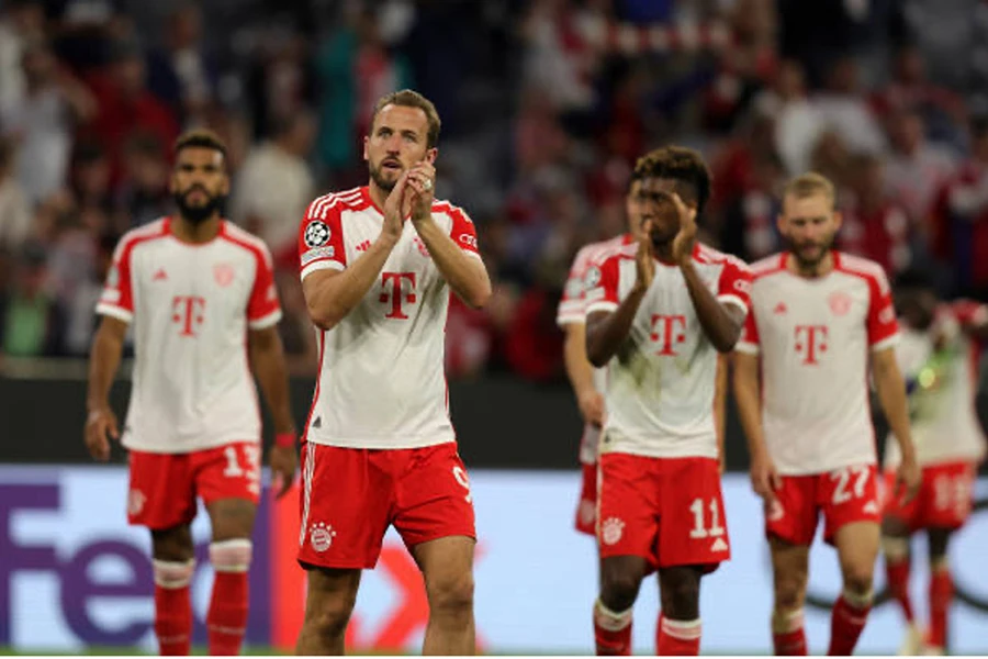 Các cầu thủ Bayern vui mừng sau chiến thắng. Ảnh: GETTY bayern munich