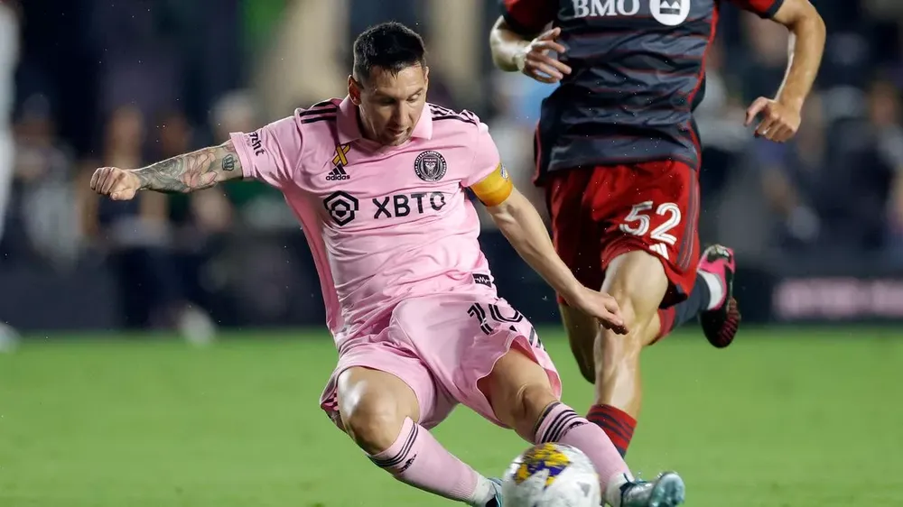 Messi hiện đang chơi bóng ở Mỹ cho Inter Miami. ẢNH: GETTY messi-inter-miami.jpg