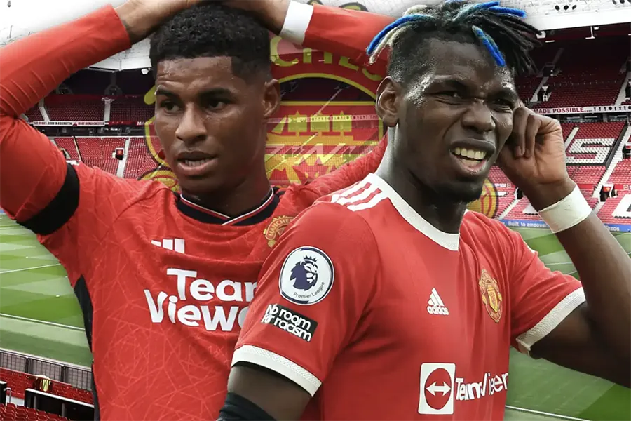 Cả Rashford lẫn Pogba đều từ chối làm đội trưởng MU. ẢNH: SUN SPORTS rashford-pogba-manchester-united.png