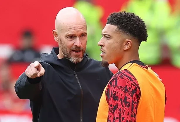Sancho quyết không xin lỗi Ten Hag. ẢNH: GETTY sancho-ten-hag-manchester-united.jpg