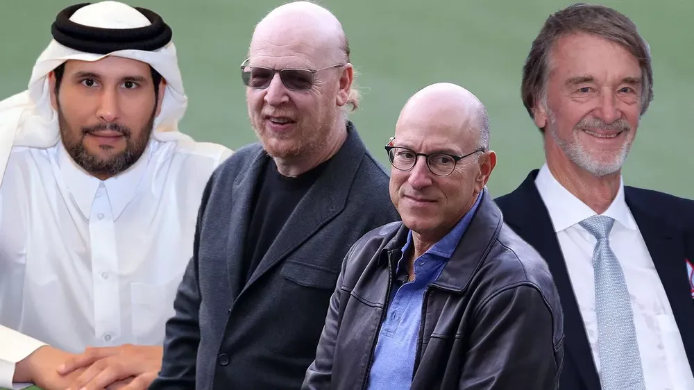 Liệu nhà Glazer có bán CLB MU cho Sir Jim Ratcliffe hoặc Sheikh Jassim. ẢNH: MIRROR manchester-united-Sheikh-Jassim-ratcliffe-glazer.jpg
