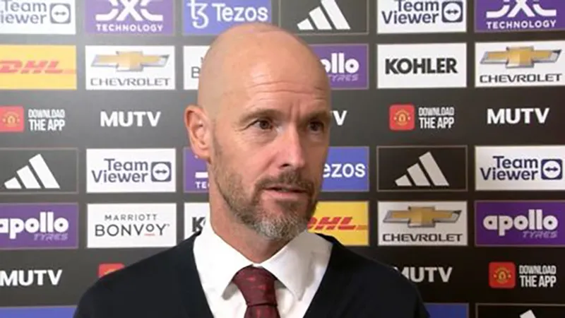 Ten Hag ca ngợi chiến thắng của MU. ẢNH: GETTY manchester-united-ten-hag.jpeg