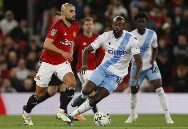 Sofyan Amrabat thi đấu xuất sắc trong 60 phút có mặt trên sân. ẢNH: GETTY amrabat-manchester-united.jpg