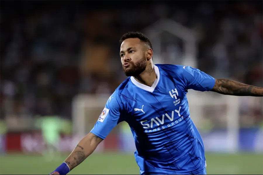 Neymar trong màu áo CLB mới Al Hilal. ẢNH: AP neymar-al-hilal.png