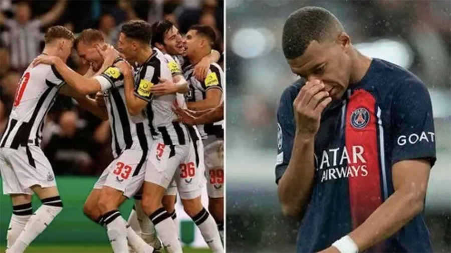 Các cầu thủ Newcastle đã khiến Kylian Mbappe và PSG phải câm lặng. ẢNH: MIRROR newcastle-psg-champions-league.png