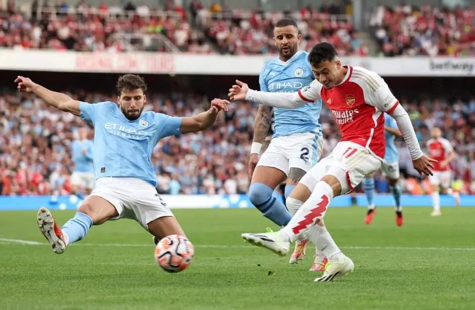 Bàn thắng của Martinelli giúp Arsenal có 3 điểm quan trọng trước Man City. Ảnh: Getty Arsenal-martinelli.jpeg
