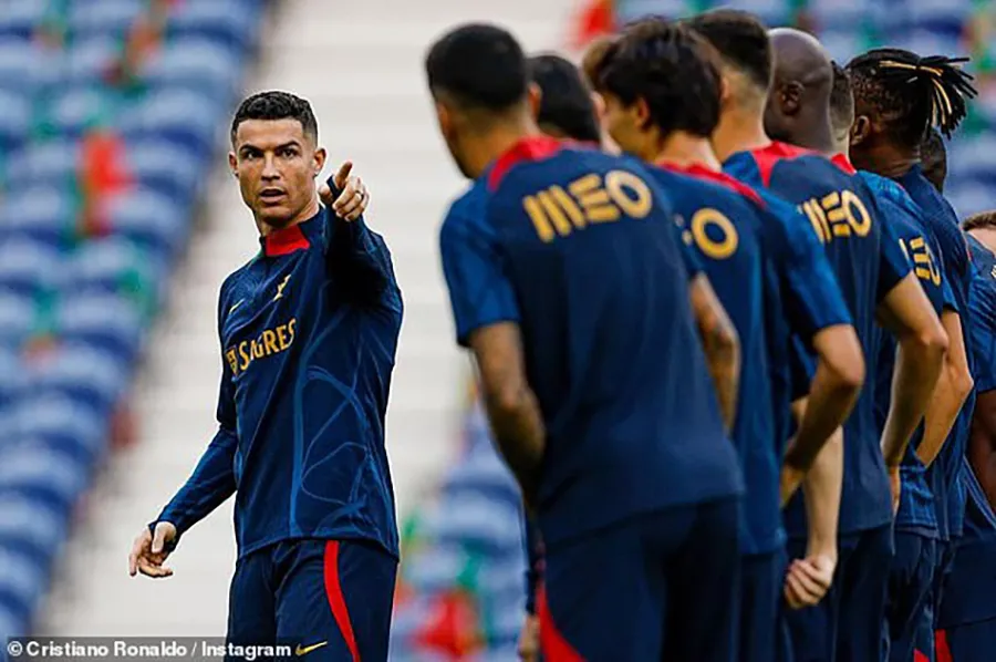 Ronaldo đang cùng tuyển Bồ Đào Nha thi đấu tại vòng loại Euro 2024. ẢNH: INSTAGRAM RONALDO ronaldo-euro-2024.jpg
