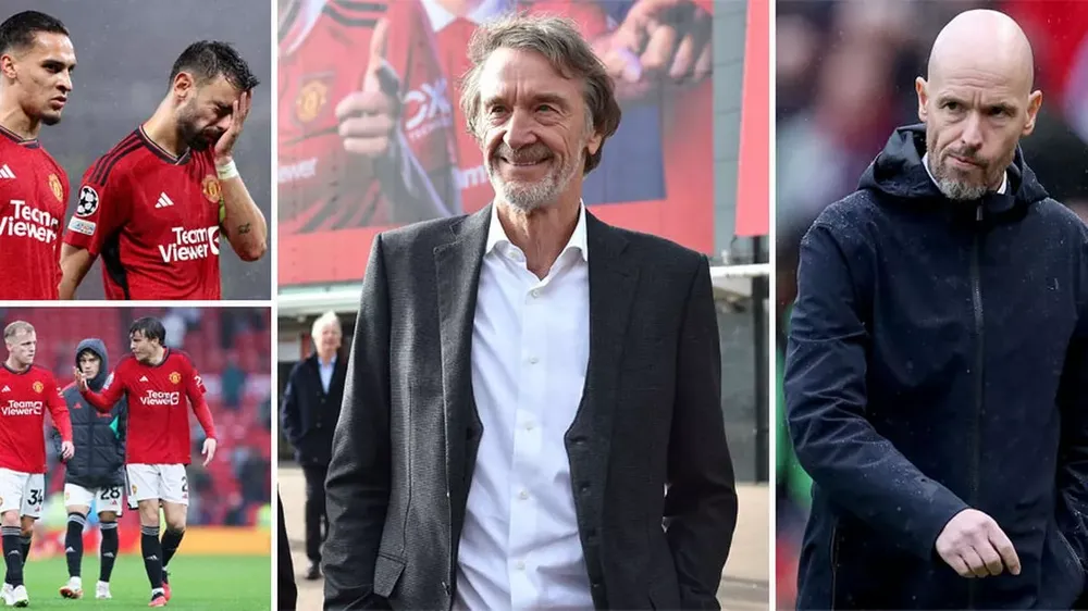 Sir Jim Ratcliffe sẽ điều hành công việc chung ở MU và đảm bảo tương lai cho Ten Hag. ẢNH: GETTY manchester united, ten hag, sir jim ratcliffe