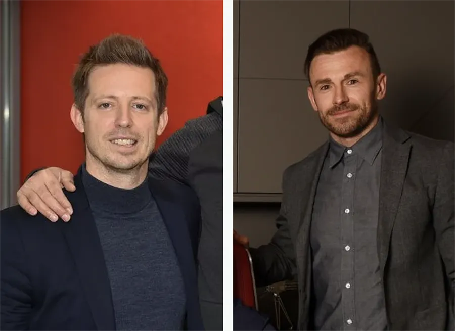 Michael Edwards và Julian Ward... ẢNH: MIRROR, GETTY Edwards-man-utd.png