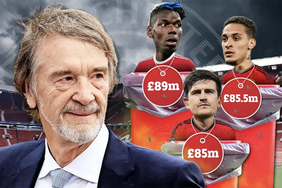 Sir Jim Ratcliffe cần một lời giải thích vì sao MU "ném 1,4 tỉ bảng Anh qua cửa sổ". ẢNH: SUN SPORTS sir-jim-ratcliffe-manchester-united.png
