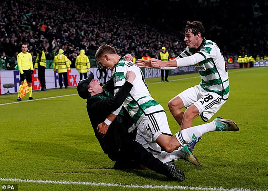 Celtic giành chiến thắng 2-1 trước Feyenoord ở lượt cuối vòng bảng Champions League. ẢNH: PA celtic-champions-league.jpg