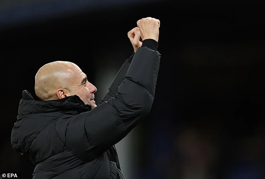 Pep Guardiola ca ngợi Man City là đội bóng hay nhất thế giới. ẢNH: EPA pep-guardiola-man-city-1191.jpg