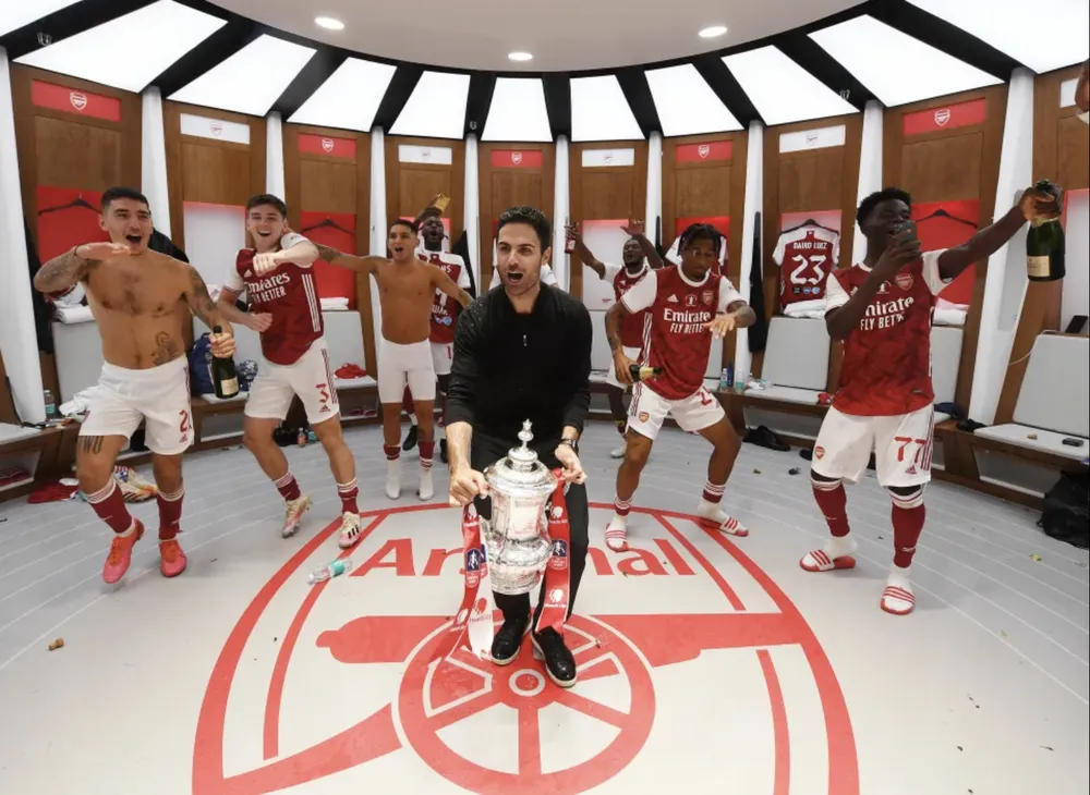 Arteta vô địch FA Cup với tư cách HLV trưởng Arsenal. ẢNH: GETTY